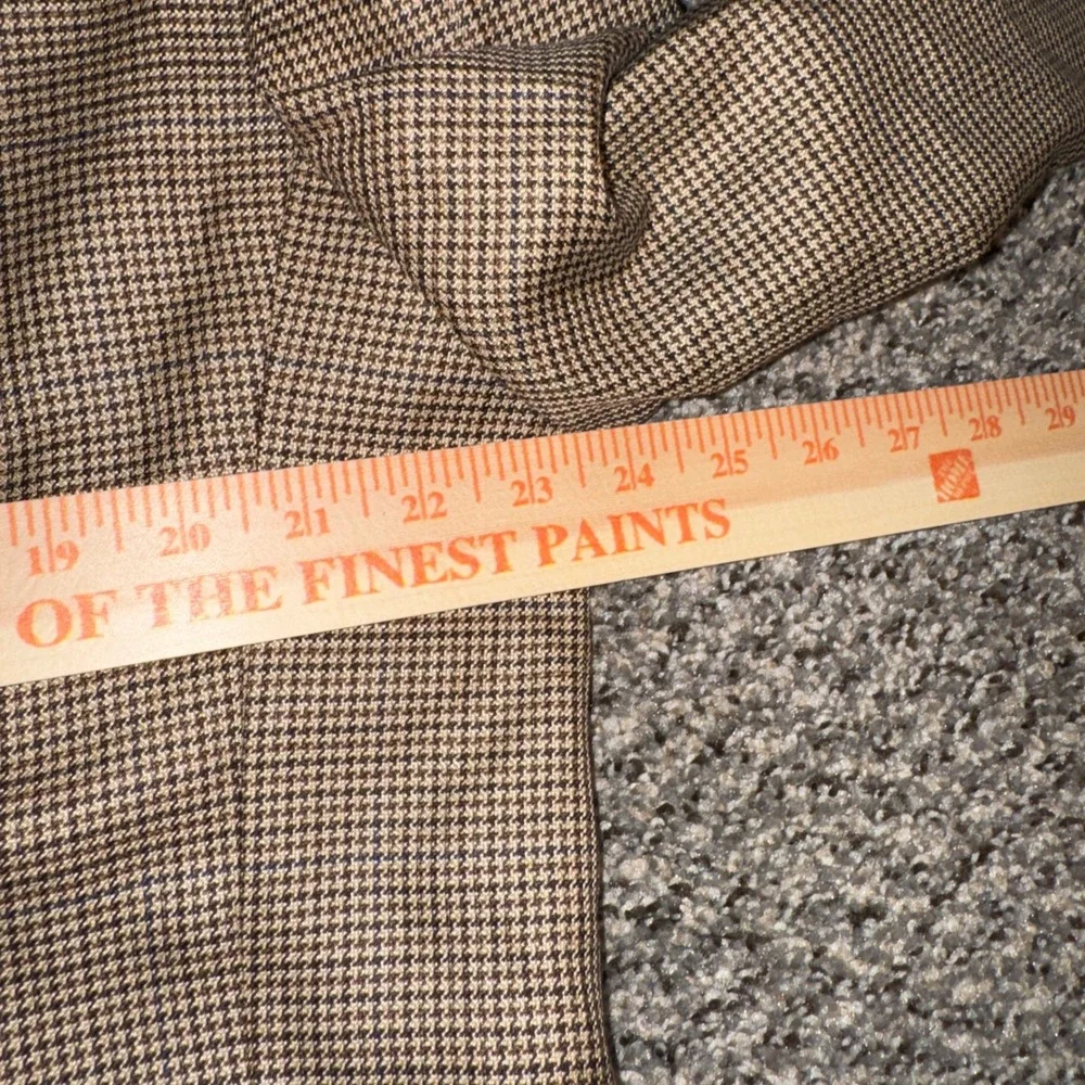 John‎ W Nordstrom Blazer 44L Brown Silk Wool Houndstooth Sport Coat Mens Jacket